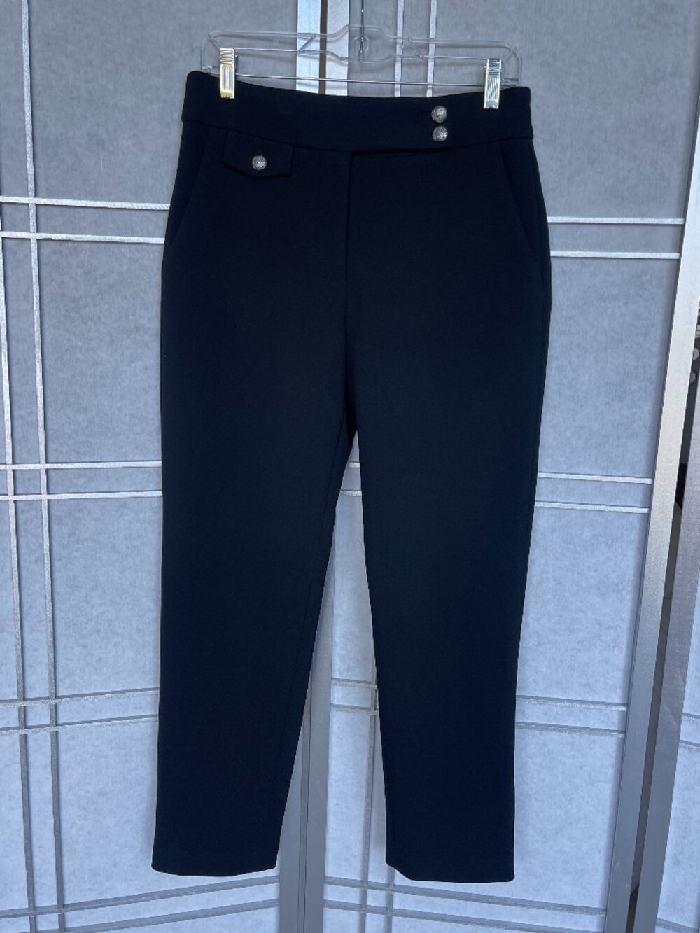 Veronica Beard Black/Silver Renzo Pants sz 6